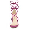 Allegra K Women's Clear Strap Padded Insole Lace Up Block Heels Sandals - 2 of 4