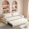 Queen Size Velvet Pull Out Sofa Bed, 3-in-1 Convertible Sleeper Sofa Bed with Armrest, Space-Saving Loveseat Bed with Iron Frame-Baofuwish - 2 of 4