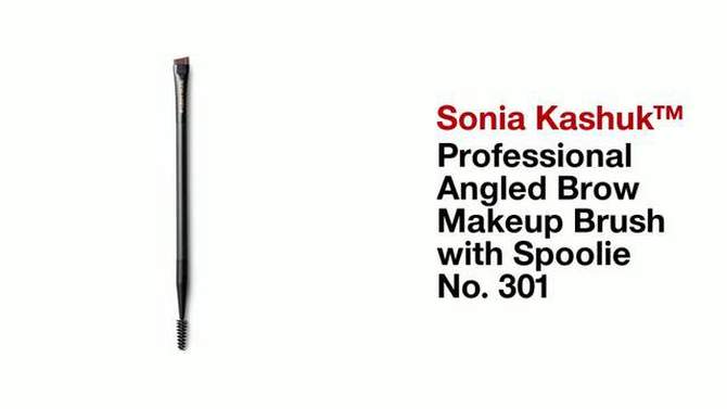 Sonia Kashuk&#8482; Professional Angled Brow Makeup Brush with Spoolie No. 301, 2 of 7, play video