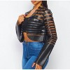 Women's Vixon Mesh Moto Leather Jacket - Hot & Delicious - 3 of 4