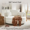 TiramisuBest 360¡ã Swivel Chair Accent Barrel Chair Swivel Round Sofa Chair with 3 Removable Pillows for Living Room, Bedroom, Office and Hotel - 2 of 4