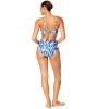 Women's Tie Dye Ikat Elongated Triangle Underwire Bikini Swim Top - 4 of 4