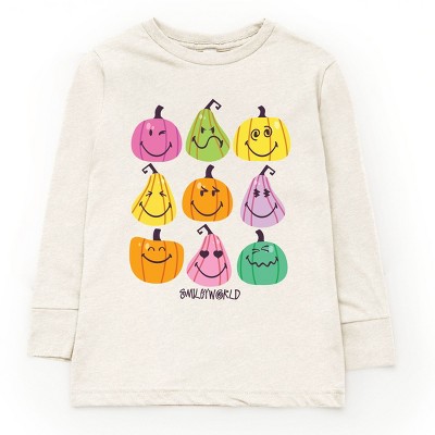 The Juniper Shop SmileyWorld Bright Pumpkins Chart Youth Long Sleeve Tee