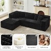 Modular Sectional Sofa Cloud Sectional Couch, 106" Comfy Fluffy L Shaped Couches, Oversized Sofa Sleeper with Deep Seat, No Assembly Required - 3 of 4
