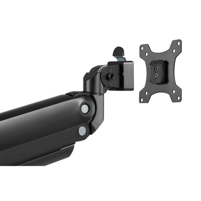 Heavy-Duty Black Adjustable Gas-Spring Single-Monitor Desk Mount