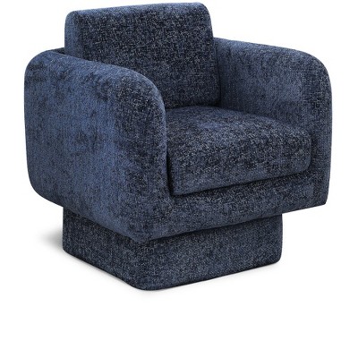 Meridian Furniture,Alessandra Chenille Fabric Swivel Accent Chair