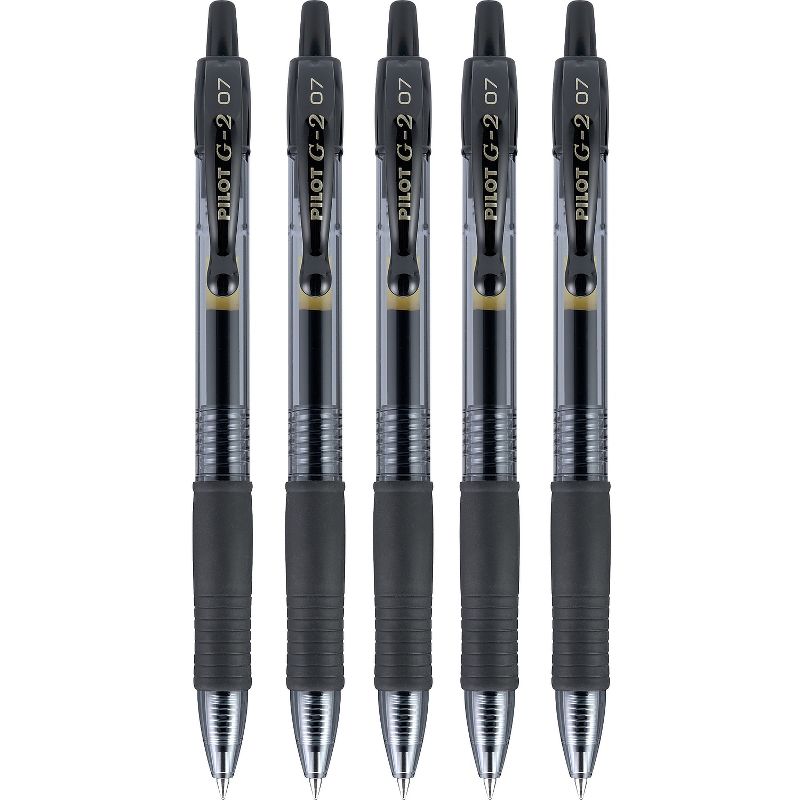 Pilot G2 Retractable Gel Pens Fine Point Black Ink 5/Pack (31078) 755958, 2 of 5