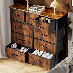 RISOKEYS Classic Wide Fabric Closet Dresser,with Storage Drawers, Chests Organizer,TV Stand with Metal Frame for Clothes,Living Room,Hallway - 1 of 4