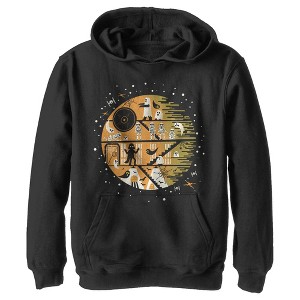 Boy's Star Wars Halloween Death Star Pull Over Hoodie - 1 of 4