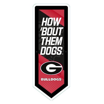 Evergreen Ultra-Thin Glazelight LED Wall Decor, Pennant, University of Georgia- 9 x 23 Inches Made In USA