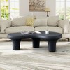 Dexmalle Fiberglass Cloud Coffee Table for Living Room Vintage Table with 3 Support Legs - 2 of 4