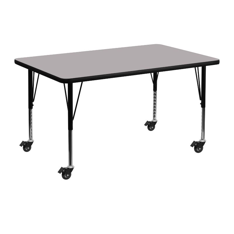 Emma and Oliver Mobile 30x48 Rectangle Laminate Preschool Activity Table, 1 of 3