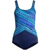 Lands' End Women's Chlorine Resistant Scoop Neck Soft Cup Tugless Sporty One Piece Swimsuit - 3 of 4