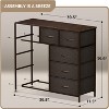 Sorbus Dresser with 9 Drawers - Furniture Storage Chest Tower Unit for Bedroom, Closet, etc - Steel Frame, Wood Top, Fabric Bins - 3 of 4