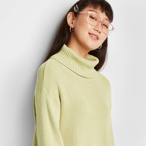 Women S Turtleneck Cropped Pullover Sweater Wild Fable Target
