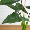 Nearly Natural 4.5-ft Artificial Arrowhead Philodendron in White Decorative Planter - 3 of 4