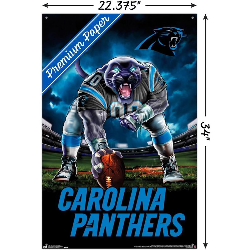Trends International NFL Carolina Panthers - 3 Point Stance 19 Unframed Wall Poster Prints, 3 of 7