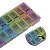 Unique Bargains 14 Grid Double Row Pill Case 1 Pc - 3 of 4