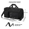 Large Gym Bag for Men Women with Shoe Compartment Wet Dry Separation Black Carry on Duffle Bag - 3 of 4