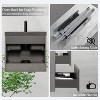SEVOBAL Bathroom Storage Cabinets, Wall-Mounted Bathroom Storage Vanity Cabinet, Black Sand Top Basin, Soft Close Drawers, Gray, 23.62"*19.68"*22.44" - 3 of 4