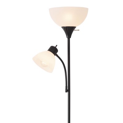 Globe Electric Delilah 72 in. Matte Black/White Floor Lamp (Case of 2)