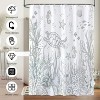 LunaLulinlk Blue Pink Bathroom Curtain with 12 Hooks, 72" x 72" - 4 of 4