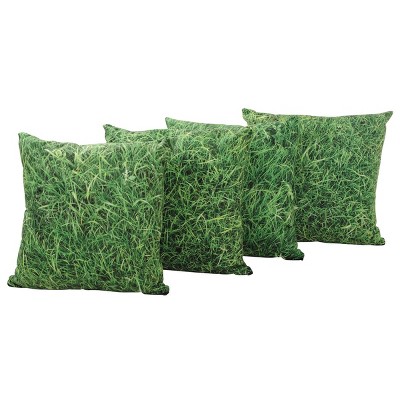 Kaplan Early Learning Grass Print Pillows - Set of 4