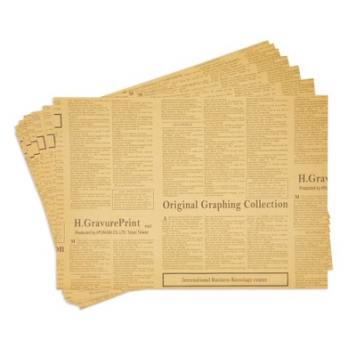 Blue Panda 12 Sheets Kraft Paper Newspaper Wrapping Paper for Moving, 28 x 20 In Vintage Wrapping Paper, Bulletin Board Easel
