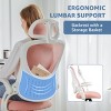 Mesh Breathable Backrest Office Chair, High Back-Adjustable Headrest With Lumbar Upport And Flip-Up Armrests Task Chair-Cuddlewood - 3 of 4