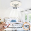 Bella Depot 20" Modern Low Profile Rotatable Ceiling Fan with Dimmable Light, 6-Speed Reversible Fan with Remote - image 4 of 4