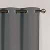 Kate Aurora Set of 2 Thermal Room Darkening Grommet Top Curtains For Small Windows - 63 in. Long - Charcoal - 3 of 3