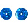 John Bead Flat Round Plastic Loose Sequins Hologram with Hole Craft Embellishments Royal Blue 8mm 850 Pieces - 2 of 4