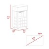 NicBex Mobile Kitchen Island Cart Morden Kitchen Carts on Wheels with Storage, 1 Open Shelf, 1 Drawer and 12 Bottle Racks for Kitchen - 4 of 4
