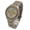 Olivia Pratt Rhinestone Bezel 3-Dial Metal Watch - 3 of 4