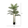 Zeus & Ruta Artificial Golden Cane Palm Tree with Black Plastic Pot for Indoor Outdoor Decoration, 1pc/Set - 4 of 4