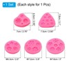 Unique Bargains  Leaf Flower Silicone Polymer Clay Fondant Template for Crafts Air Dry DIY Candy 5 Pcs - 2 of 4