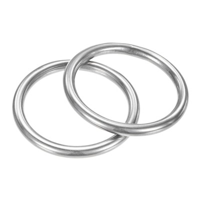 Unique Bargains 316 Stainless Steel Multi-Purpose Welded Heavy Duty O Rings for Crafts Silver