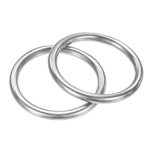 Unique Bargains 316 Stainless Steel Multi-Purpose Welded Heavy Duty O Rings for Crafts Silver - 1 of 4
