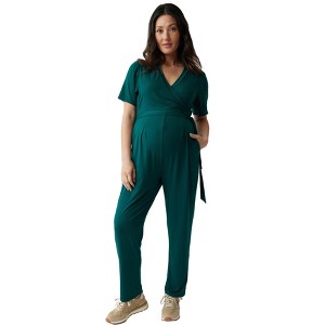 Ingrid & Isabel Maternity Short Sleeve Knit Jumpsuit - 1 of 4