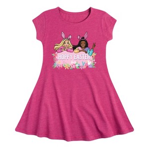 Girls' - Barbie - Easter Fit & Flair Cap Sleeve Dress - 1 of 1