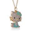 Sanrio Hello Kitty Crystal Pendant Necklace - Gold-Tone with Colorful Enamel Accents - 4 of 4