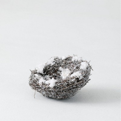 Sullivans Artificial Snowy Nest 3"H White