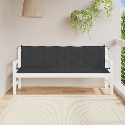 vidaXL Garden Bench Cushions 2 pcs Black 70.9"x19.7"x2.8" Oxford Fabric