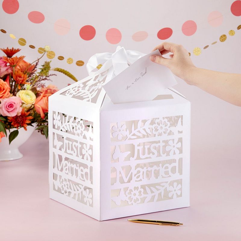 Kate Aspen Just Married Birdcage Card Box | 28468NA, 4 of 9