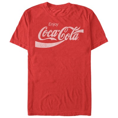 Men's Coca Cola Enjoy Logo T-shirt - Red - 3x Large : Target