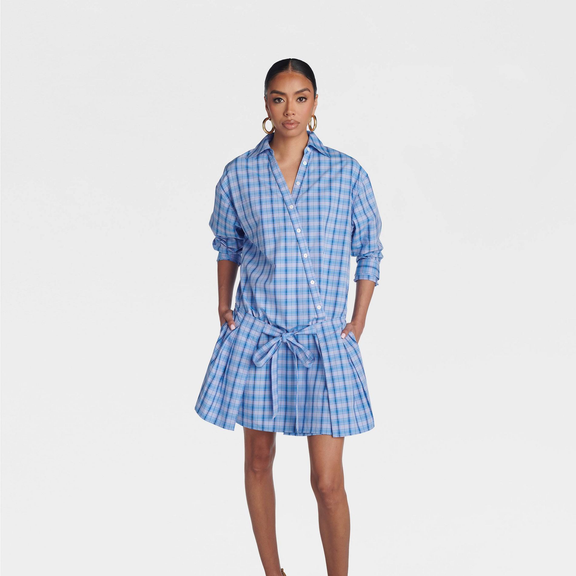 KBB by KAHLANA Women's 'The Apron Shirt Dress'