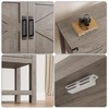 Homhougo Farmhouse Entryway Table with 2-Door Cabinet,Console Table with Storage, Coffee Bar Cabinet, Sofa Tables Buffet Sideboard Gray - 3 of 4