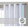 HLC.ME Jefferson Faux Silk Semi Sheer Light Filtering Microfiber Lined Grommet Lightweight Window Curtains, 2 Panels - 2 of 4