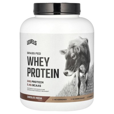 Levels Grass Fed Whey Protein Powder, Chocolate Mocha, 5 lb (2.27 kg)