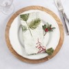 Saro Lifestyle Pine Needle and Red Berry Design Holiday Table Napkins (Set of 4) - 4 of 4